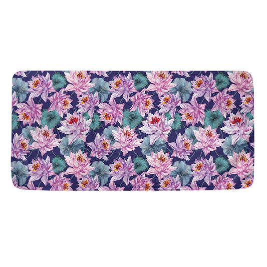 Vintage Lotus Flower Print Towel