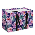 Vintage Lotus Flower Print Utility Tote Bag