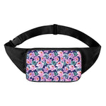 Vintage Lotus Flower Print Waist Bag