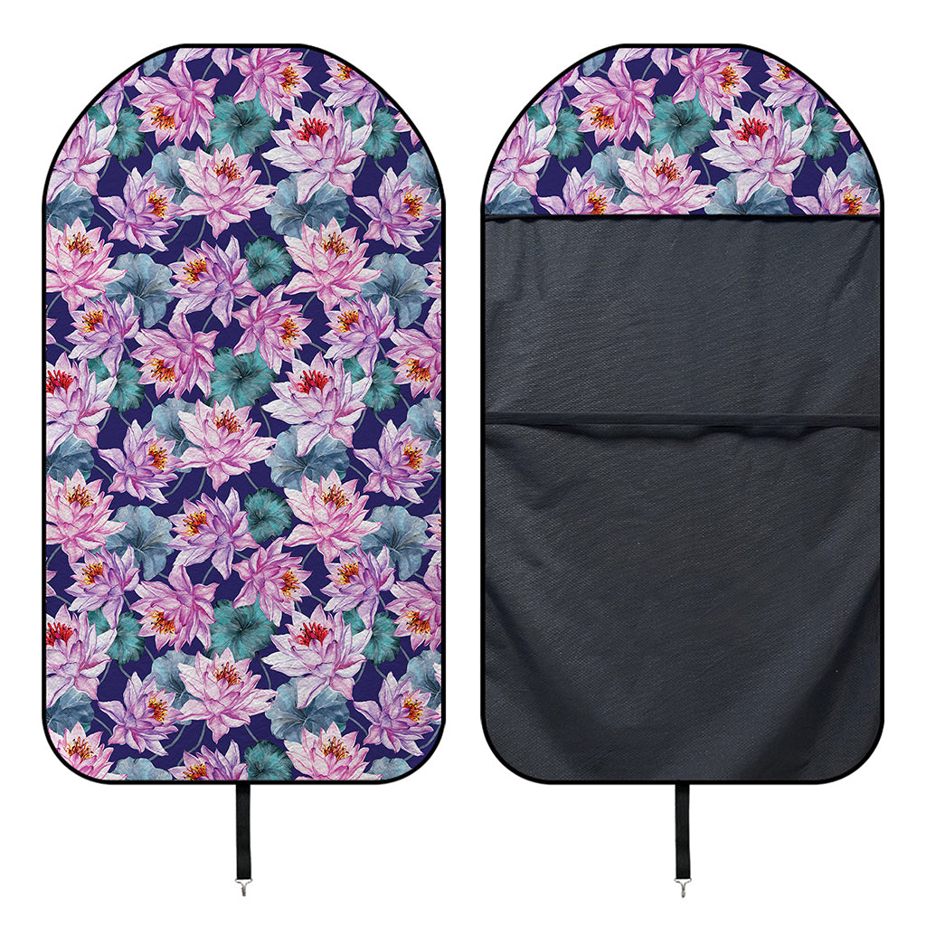 Vintage Lotus Flower Print Waterproof Car Seat Cover