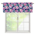 Vintage Lotus Flower Print Window Valance