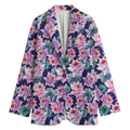 Vintage Lotus Flower Print Women's Blazer