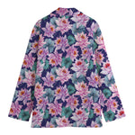 Vintage Lotus Flower Print Women's Blazer