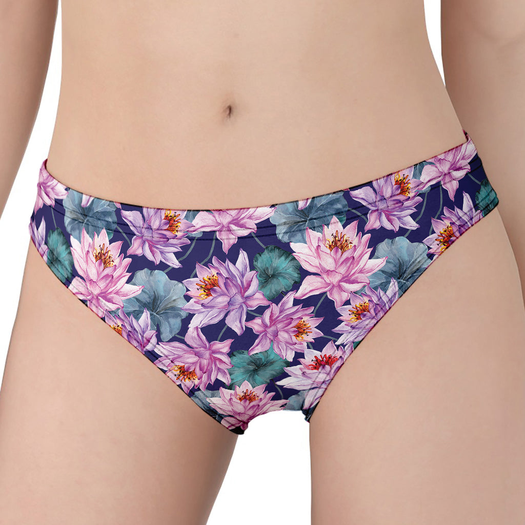 Vintage Lotus Flower Print Women's Panties