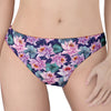 Vintage Lotus Flower Print Women's Thong