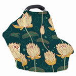 Vintage Lotus Pattern Print Baby Seat Cover