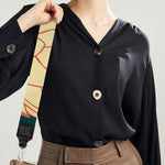 Vintage Lotus Pattern Print Bag Strap