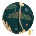 Vintage Lotus Pattern Print Basketball