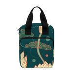 Vintage Lotus Pattern Print Bible Tote Bag