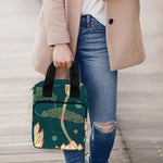 Vintage Lotus Pattern Print Bible Tote Bag