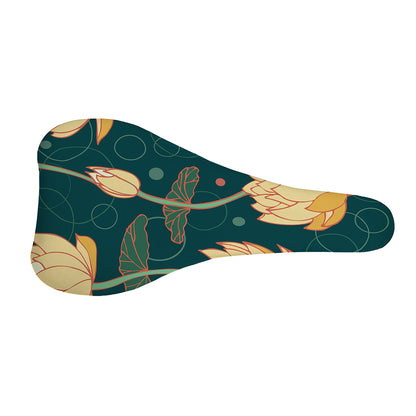 Vintage Lotus Pattern Print Bicycle Seat Cover