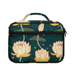 Vintage Lotus Pattern Print Briefcase Bible Bag