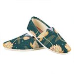 Vintage Lotus Pattern Print Casual Shoes