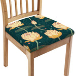 Vintage Lotus Pattern Print Chair Cushion Cover