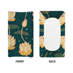 Vintage Lotus Pattern Print Changing Pad Cover