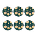 Vintage Lotus Pattern Print Coaster Set