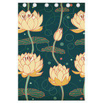 Vintage Lotus Pattern Print Curtain