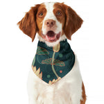 Vintage Lotus Pattern Print Dog Bandana
