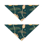 Vintage Lotus Pattern Print Dog Bandana