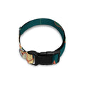 Vintage Lotus Pattern Print Dog Collar