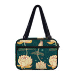 Vintage Lotus Pattern Print Double Strap Bible Bag