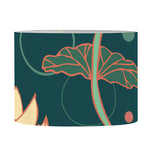 Vintage Lotus Pattern Print Drum Lamp Shade