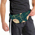 Vintage Lotus Pattern Print Fanny Pack