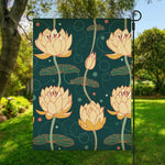 Vintage Lotus Pattern Print Garden Flag