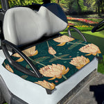 Vintage Lotus Pattern Print Golf Cart Seat Cover