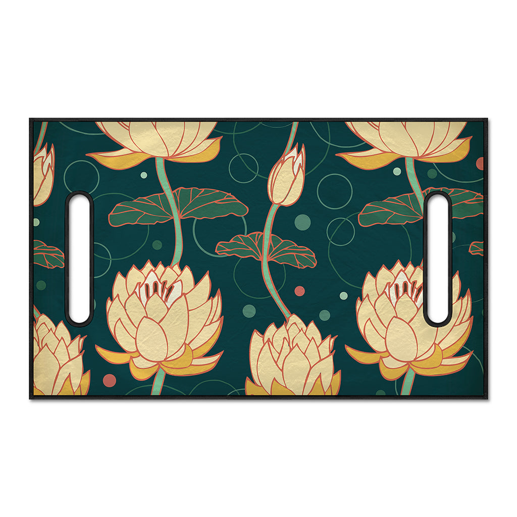 Vintage Lotus Pattern Print Golf Cart Seat Cover