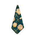 Vintage Lotus Pattern Print Hand Towel
