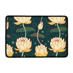 Vintage Lotus Pattern Print Kitchen Mat
