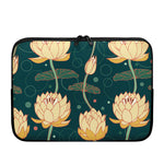 Vintage Lotus Pattern Print Laptop Sleeve