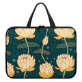 Vintage Lotus Pattern Print Laptop Sleeve With Handle