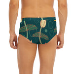 Vintage Lotus Pattern Print Men's Briefs