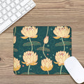 Vintage Lotus Pattern Print Mouse Pad