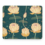 Vintage Lotus Pattern Print Mouse Pad