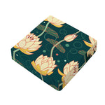 Vintage Lotus Pattern Print Outdoor Seat Cushion Cover