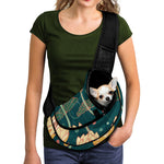 Vintage Lotus Pattern Print Pet Sling Carrier