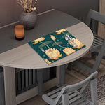 Vintage Lotus Pattern Print Placemat