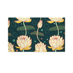 Vintage Lotus Pattern Print Polyester Flag