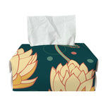 Vintage Lotus Pattern Print Rectangle Tissue Box Cover