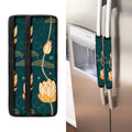 Vintage Lotus Pattern Print Refrigerator Handle Covers