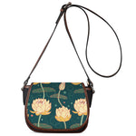 Vintage Lotus Pattern Print Saddle Bag