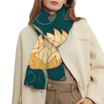 Vintage Lotus Pattern Print Scarf