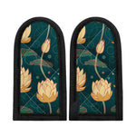 Vintage Lotus Pattern Print Skillet Handle Cover