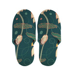 Vintage Lotus Pattern Print Slippers