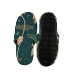 Vintage Lotus Pattern Print Slippers