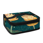 Vintage Lotus Pattern Print Small Lunch Bag