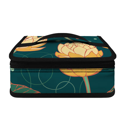 Vintage Lotus Pattern Print Small Lunch Bag